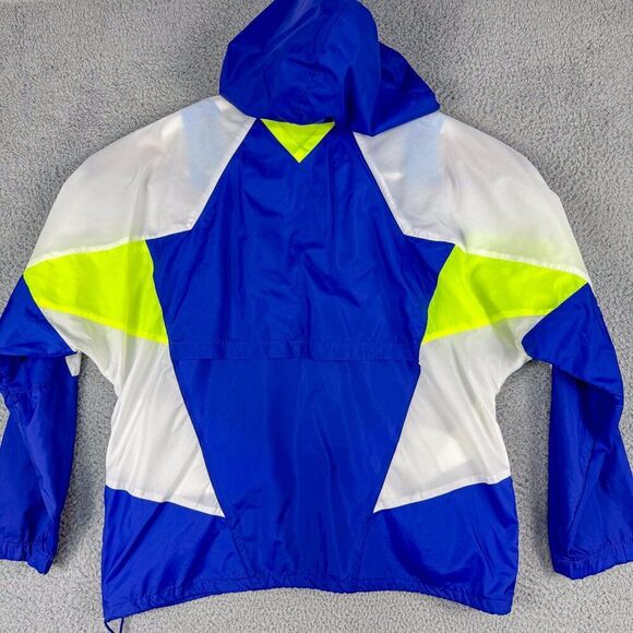 VTG Nike Jacket Mens Large Blue White Windbreaker White Tag 90s Y2K Streetwear - Picture 7 of 13
